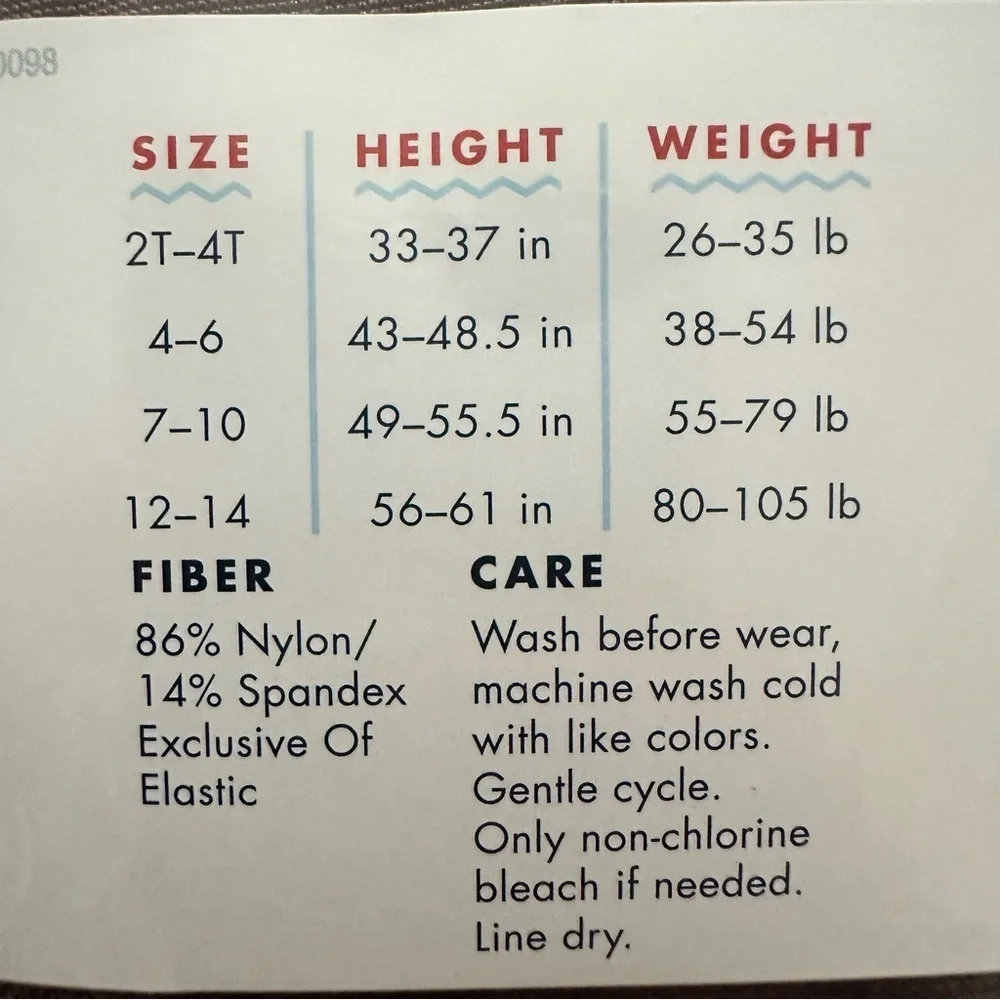 Cat & Jack Dance Footed Tights Size 2T-4T